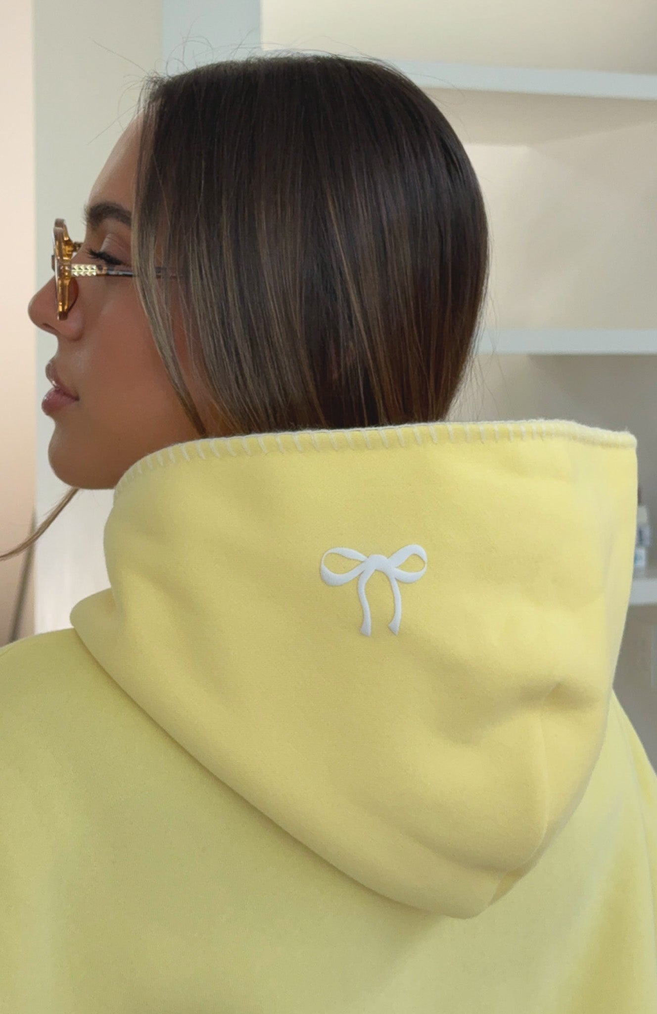 Vol. 1 Front Graphic Oversized Hoodie Lemon